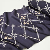 藤井絞 正絹 絞り小紋 花菱井桁