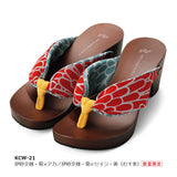 げたのみずとり 下駄 水鳥 hitete 6.5cmヒール