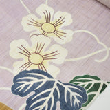 栗山工房 和染紅型 夏九寸名古屋帯 麻 パープル( 未仕立て )