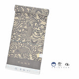 竺仙 浴衣 綿100% 松煙染 No.3005 荒磯 グレー 夏きもの 浴衣反物