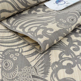 竺仙 浴衣 綿100% 松煙染 No.3005 荒磯 グレー 夏きもの 浴衣反物