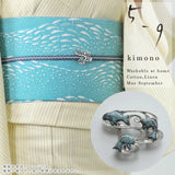 【2024】 5-9kimono 帯留め 流水と魚