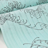 竺仙 浴衣 かげろう 糸菊 1303 ミントブルー 浴衣反物