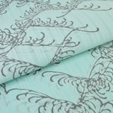 竺仙 浴衣 かげろう 糸菊 1303 ミントブルー 浴衣反物