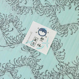 竺仙 浴衣 かげろう 糸菊 1303 ミントブルー 浴衣反物