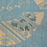 竺仙 浴衣 松煙染小紋 蔦に扇面竹牡丹 浴衣反物