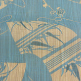 竺仙 浴衣 松煙染小紋 蔦に扇面竹牡丹 浴衣反物