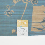 竺仙 浴衣 松煙染小紋 蔦に扇面竹牡丹 浴衣反物