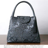 岩佐 フォーマルバッグ バラ柄ジャガード織 1938