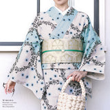 59kimono 5-9きもの アンティークリース ライトブルー