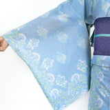 59kimono 5-9きもの フレームサラサ ブルー