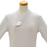 ふぁんじゅ 半衿付きTシャツ シマシマ