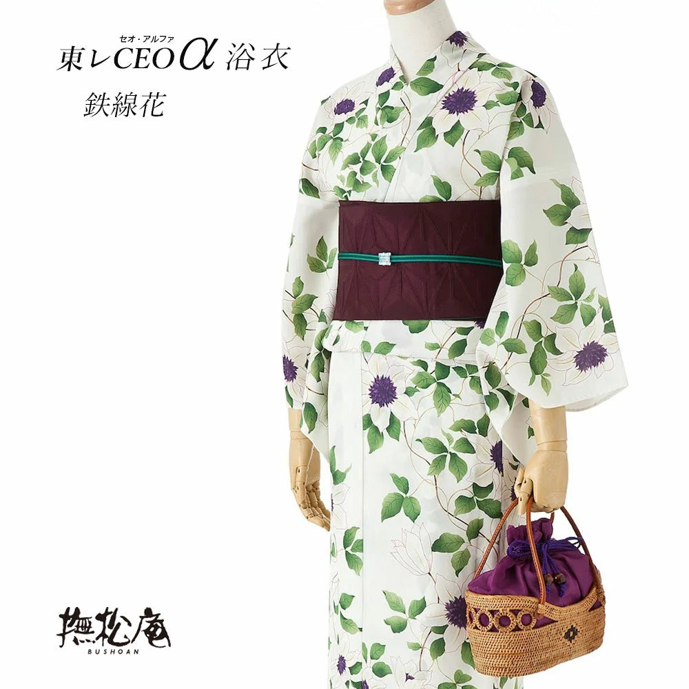 撫松庵 浴衣 セオアルファ 鉄線花 – きものぎゃらりぃ和（やはらぎ）