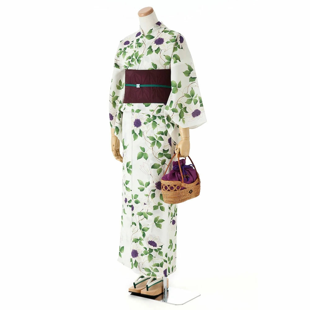 浴衣(セオアルファ・撫松庵) 撫松庵 浴衣 セオアルファ 鉄線花 – きものぎゃらりぃ和(やはらぎ)