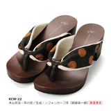 げたのみずとり 下駄 水鳥 hitete 6.5cmヒール