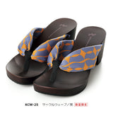 げたのみずとり 下駄 水鳥 hitete 6.5cmヒール