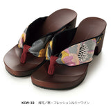 げたのみずとり 下駄 水鳥 hitete 6.5cmヒール