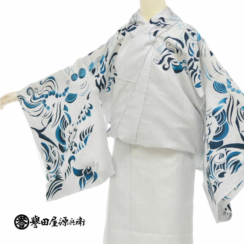 誉田屋源兵衛 綿麻浴衣 誉田屋源兵衛 綿麻浴衣 琉球乱華 レディース – きものぎゃらりぃ