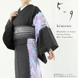 【2024】 5-9kimono 綿麻着物 夜の水面