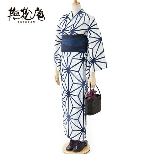 撫松庵  浴衣 セオアルファ 麻の葉