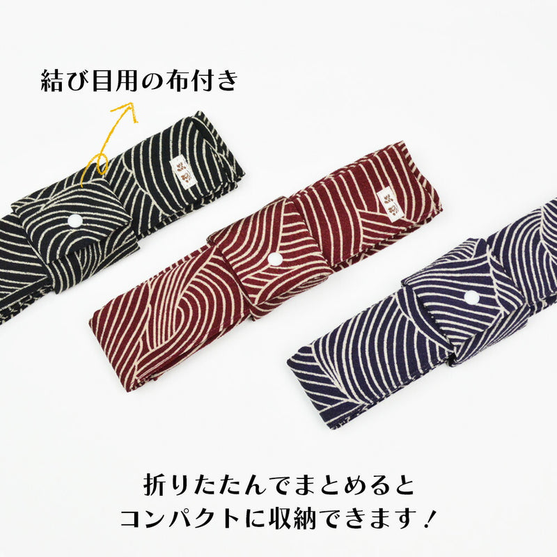 【結ばない帯揚げ】 楽々おびあげ 波柄ちりめん