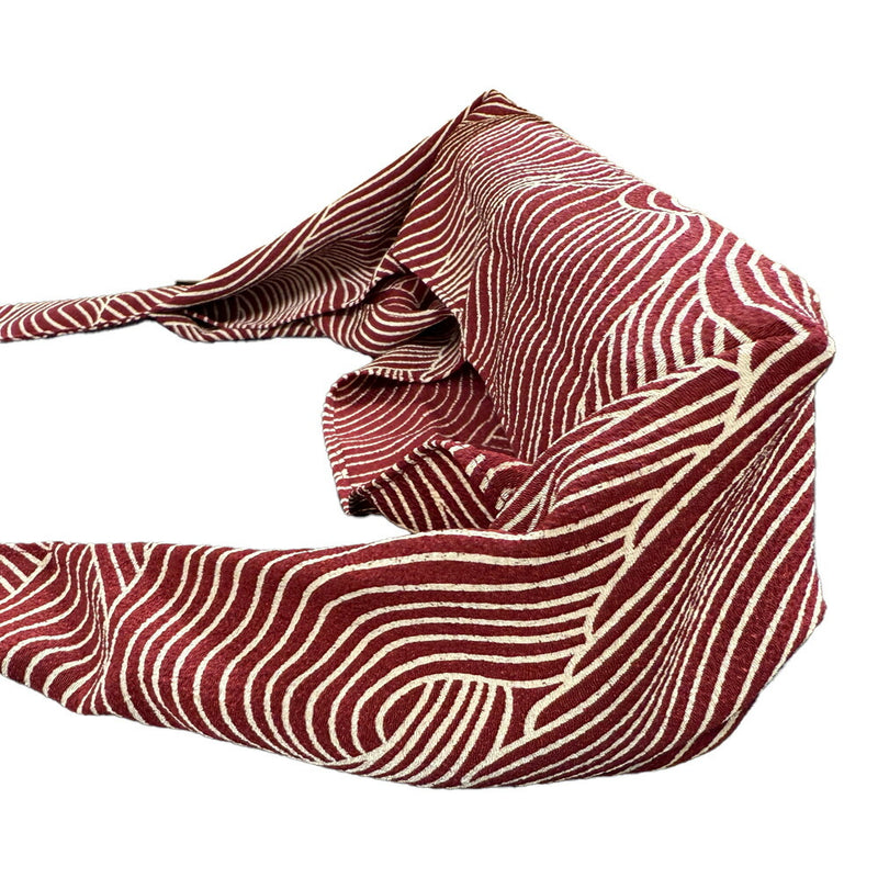 【結ばない帯揚げ】 楽々おびあげ 波柄ちりめん