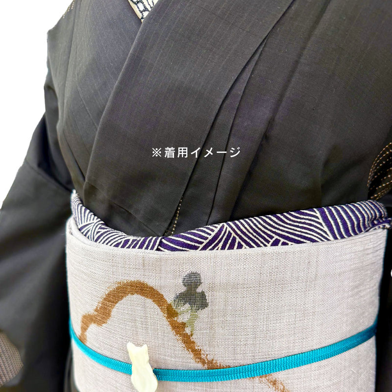 【結ばない帯揚げ】 楽々おびあげ 波柄ちりめん