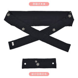 【結ばない帯揚げ】 楽々おびあげ 刺繍 雪の結晶