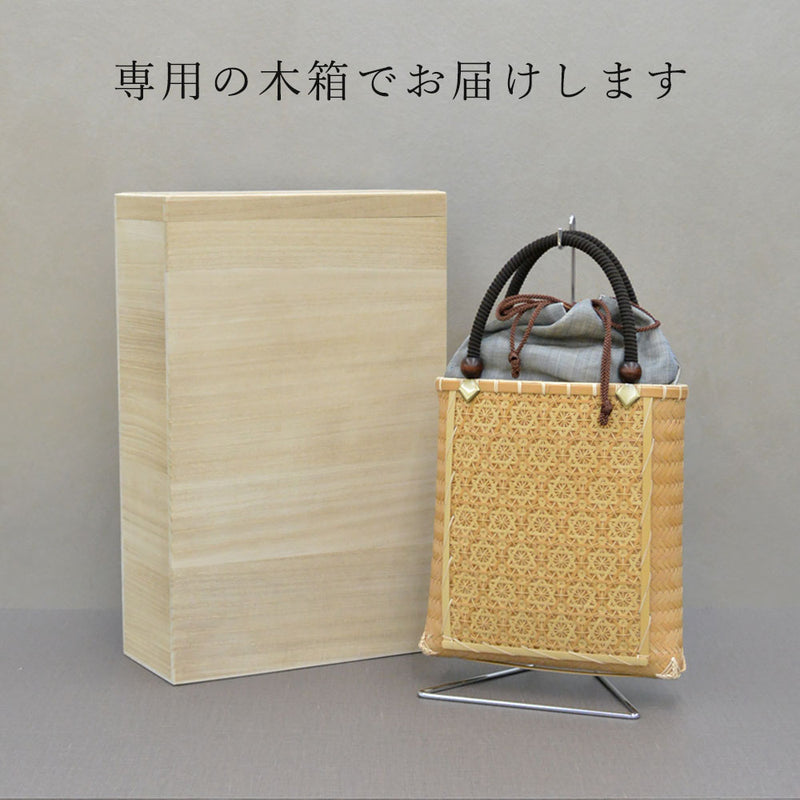 和小物さくら 竹かごバッグ 華六ツ目編み メンズ