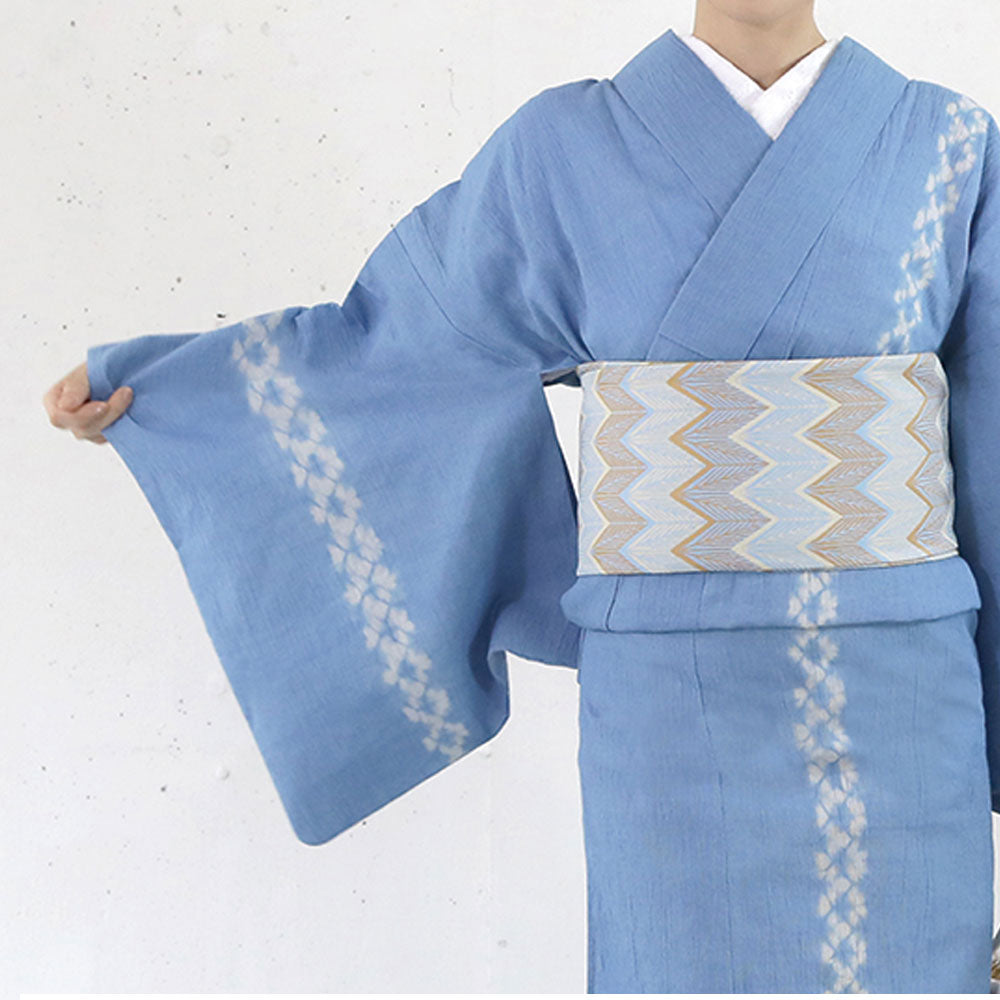 5-9kimono 2022コレクション　飛行機雲　グレー　綿麻レーヨン 2022 | 59kimono